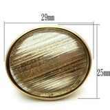 VL002 - IP Gold(Ion Plating) Brass Ring with Synthetic Synthetic Rutile in Topaz - Alamode - Flyclothing LLC