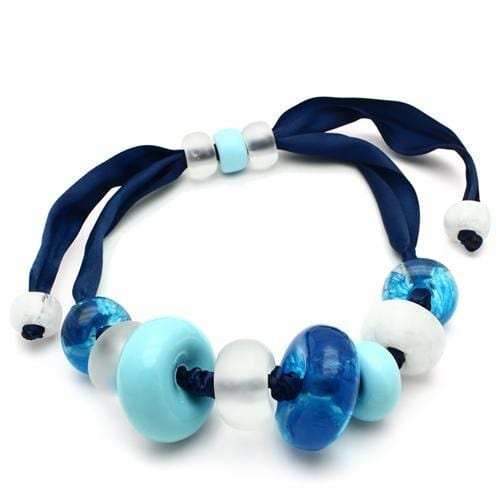 VL023 - Resin Necklace with Synthetic Synthetic Stone in Multi Color - Alamode - Flyclothing LLC