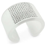 VL026 - Resin Bangle with Top Grade Crystal in Clear - Alamode - Flyclothing LLC