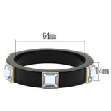 VL031 - IP Gold(Ion Plating) Brass Bangle with Synthetic Acrylic in Light Amethyst - Alamode - Flyclothing LLC