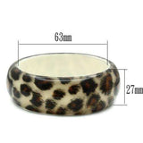 VL033 - Resin Bangle with Synthetic Synthetic Stone in Animal pattern - Alamode - Flyclothing LLC