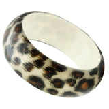 VL033 - Resin Bangle with Synthetic Synthetic Stone in Animal pattern - Alamode - Flyclothing LLC