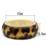 VL034 - Resin Bangle with Synthetic Synthetic Stone in Animal pattern - Alamode - Flyclothing LLC
