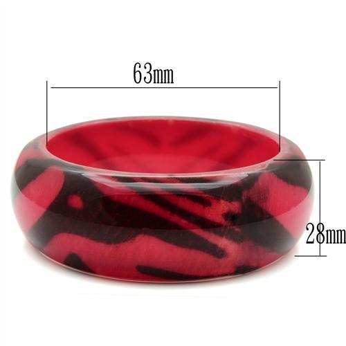 VL036 - Resin Bangle with Synthetic Synthetic Stone in Animal pattern - Alamode - Flyclothing LLC