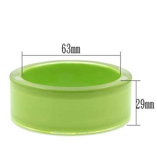 VL041 - Resin Bangle with Synthetic Synthetic Stone in Peridot - Alamode - Flyclothing LLC