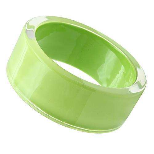 VL041 - Resin Bangle with Synthetic Synthetic Stone in Peridot - Alamode - Flyclothing LLC