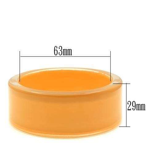 VL043 - Resin Bangle with Synthetic Synthetic Stone in Orange - Alamode - Flyclothing LLC