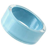 VL045 - Resin Bangle with Synthetic Synthetic Stone in Sea Blue - Alamode - Flyclothing LLC