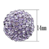 VL056 - Rhodium Brass Chain Pendant with Top Grade Crystal in Light Amethyst - Alamode - Flyclothing LLC