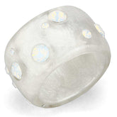 VL078 - Resin Ring with Top Grade Crystal in Aurora Borealis (Rainbow Effect) - Alamode - Flyclothing LLC