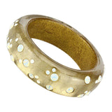 VL091 - Resin Bangle with Top Grade Crystal in Aurora Borealis (Rainbow Effect) - Alamode - Flyclothing LLC