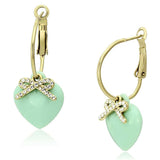 VL101 - IP Gold(Ion Plating) Brass Earrings with Synthetic Synthetic Stone in Emerald - Alamode - Flyclothing LLC