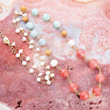 Watermelon Kiss Mint Jasper Golden Long Necklace - Barse Jewelry - Flyclothing LLC