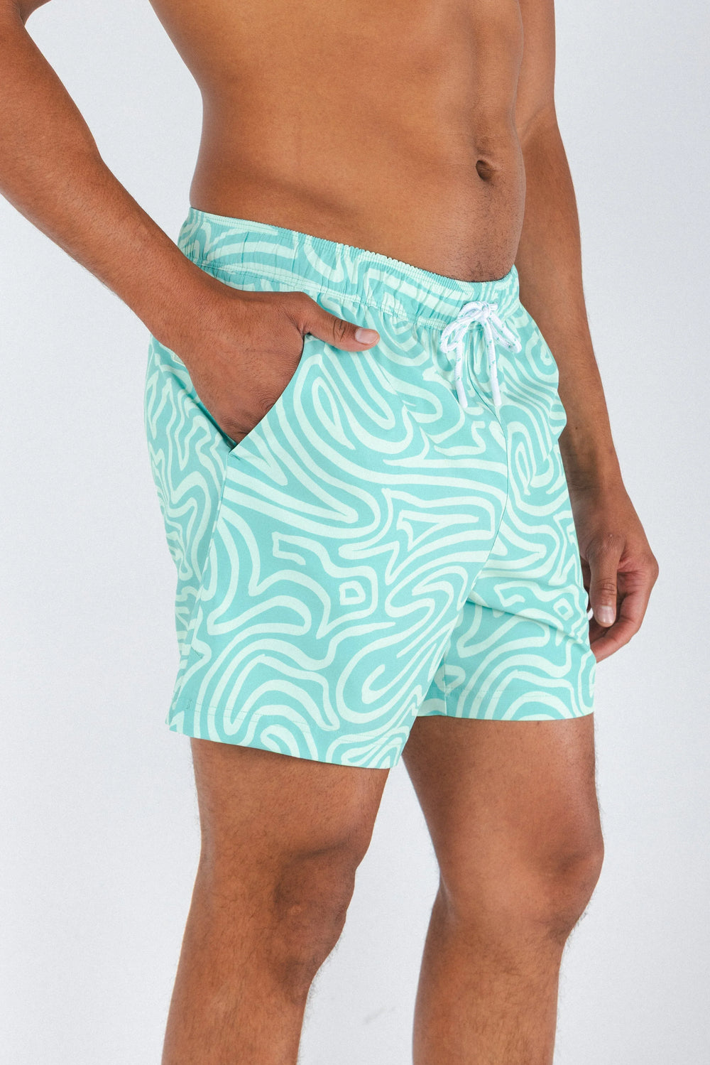 The Water Park | Neon Abstract Line Ball Hammock® Pouch 5" Swim Trunks - Shinesty - Flyclothing LLC