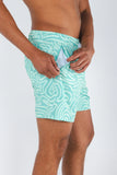 The Water Park | Neon Abstract Line Ball Hammock® Pouch 5" Swim Trunks - Shinesty - Flyclothing LLC