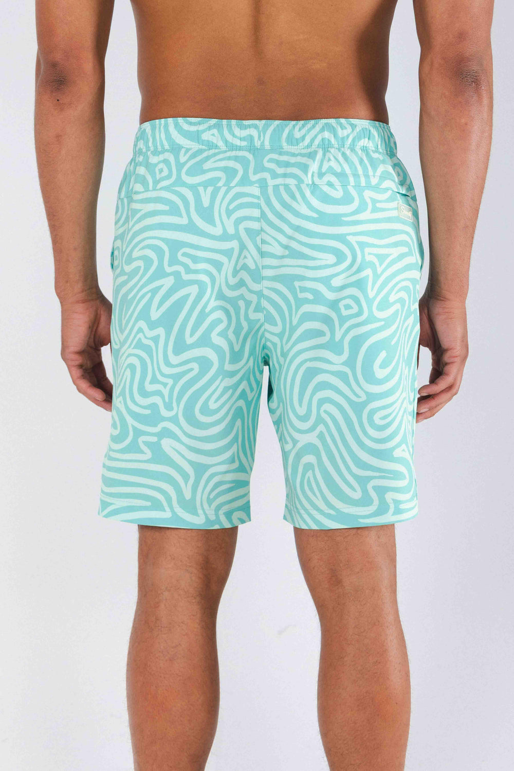 The Water Park | Neon Abstract Line Ball Hammock® Pouch 8" Swim Trunks - Shinesty - Flyclothing LLC