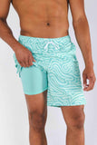 The Water Park | Neon Abstract Line Ball Hammock® Pouch 8" Swim Trunks - Shinesty - Flyclothing LLC