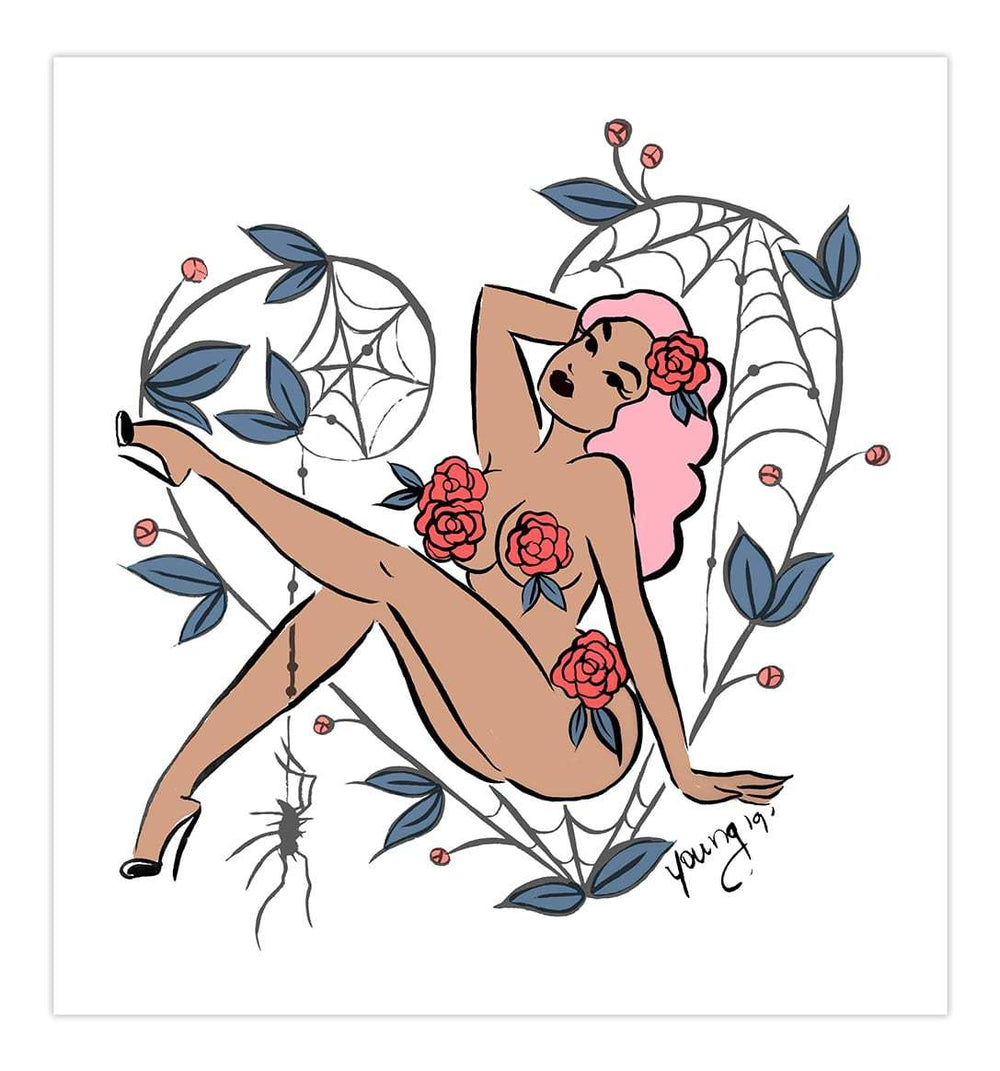 Black Market Art Company Web Heart Print - Black Market Art Company - Flyclothing LLC