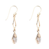 White Calcite Matrix and Bronze Drop Earrings - Barse Jewelry - Flyclothing LLC