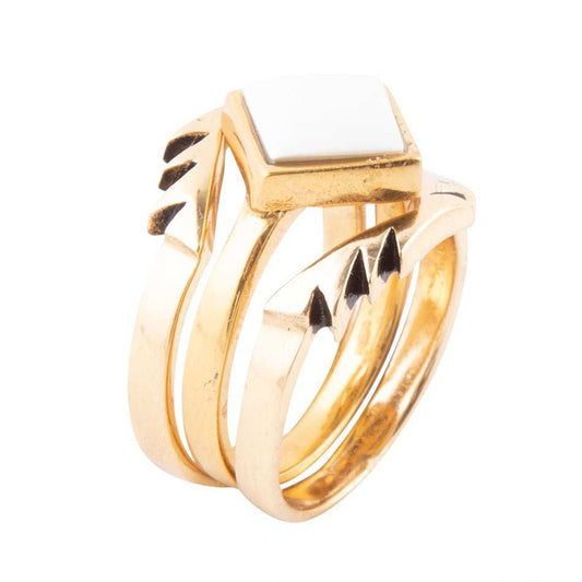 White Jasper Aztec Ring - Barse Jewelry - Flyclothing LLC
