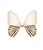 White Mother of Pearl Golden Butterfly Statement Ring - Barse Jewelry - Flyclothing LLC