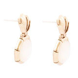 White Mother of Pearl Lotus Post Golden Drop Earrings - Barse Jewelry - Flyclothing LLC