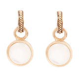 White Mother of Pearl Spotlight Golden Drop Earrings - Barse Jewelry - Flyclothing LLC