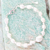 White Pearl Beaded Sterling Silver Bracelet - Barse Jewelry - Flyclothing LLC