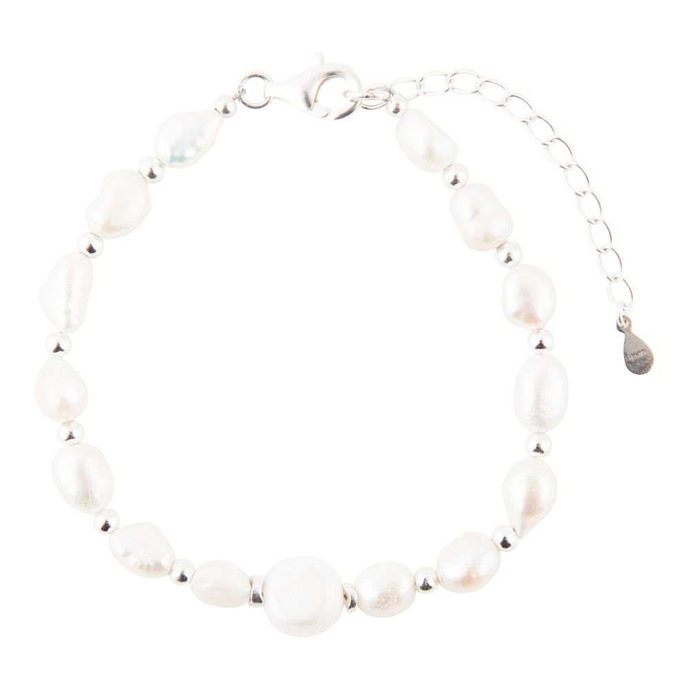 White Pearl Beaded Sterling Silver Bracelet - Barse Jewelry - Flyclothing LLC