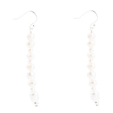 White Pearl Linear Sterling Silver Drop Earrings - Barse Jewelry - Flyclothing LLC