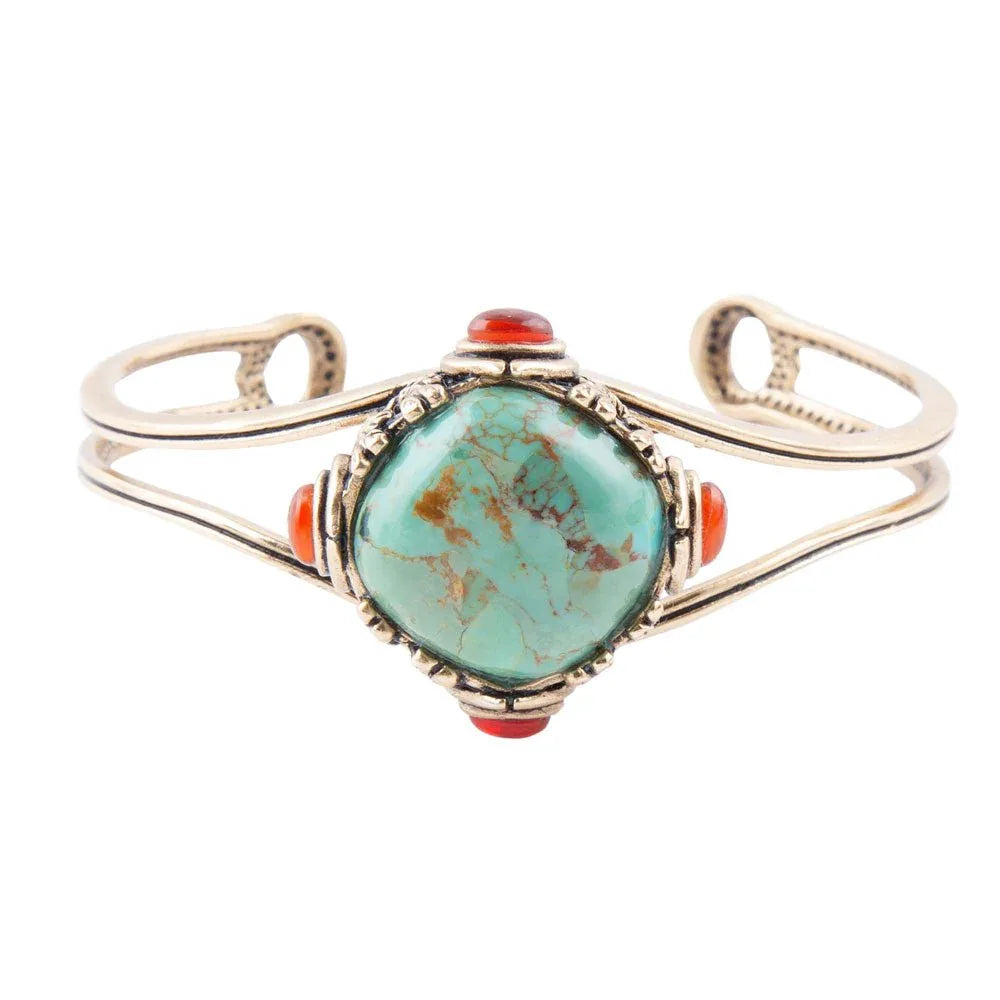Wilder Turquoise Carnelian and Bronze Cuff Bracelet - Barse Jewelry - Flyclothing LLC