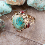 Wilder Blue Turquoise Golden Statement Ring - Barse Jewelry - Flyclothing LLC