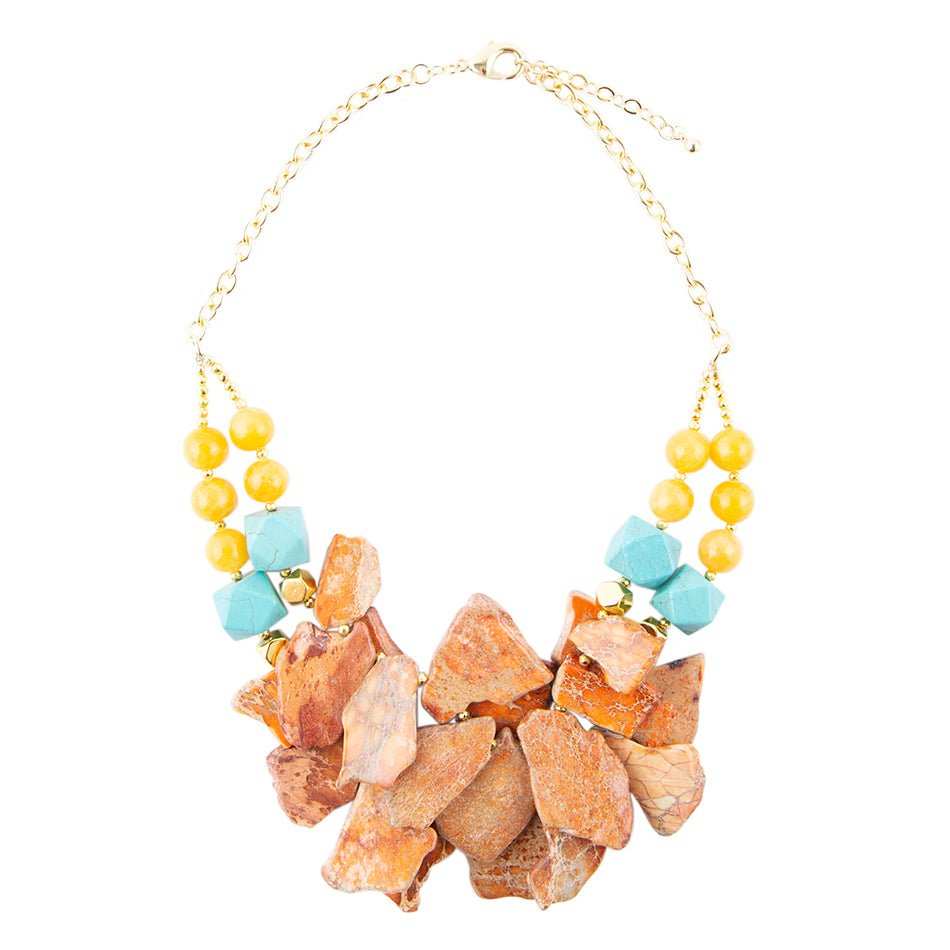 Windswept Double Strand Slab Necklace - Barse Jewelry - Flyclothing LLC