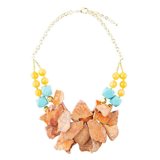 Windswept Double Strand Slab Necklace - Barse Jewelry - Flyclothing LLC