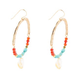 Windswept Turquoise Loop Earrings - Barse Jewelry - Flyclothing LLC