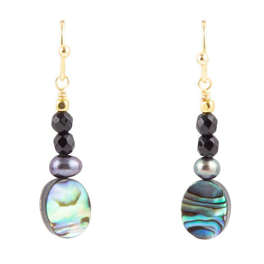Xavier Abalone Onyx Earrings - Barse Jewelry - Flyclothing LLC