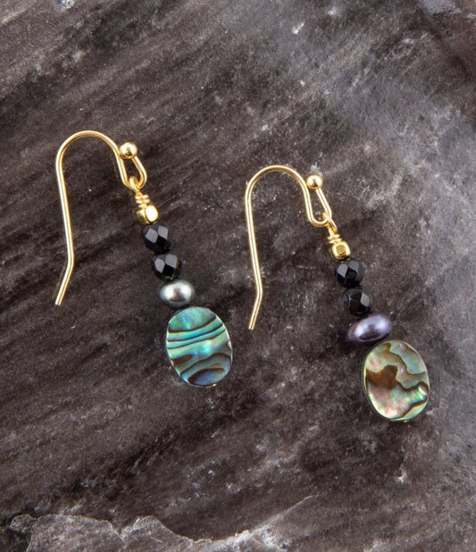 Xavier Abalone Onyx Earrings - Barse Jewelry - Flyclothing LLC
