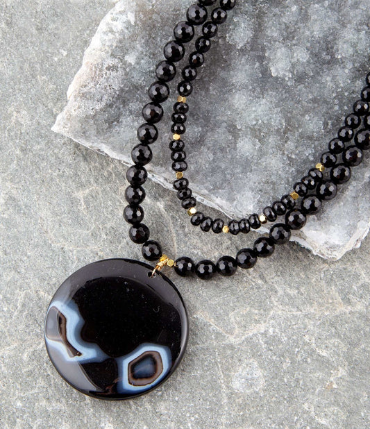 Xavier Black Onyx Pendant Necklace - Barse Jewelry - Flyclothing LLC