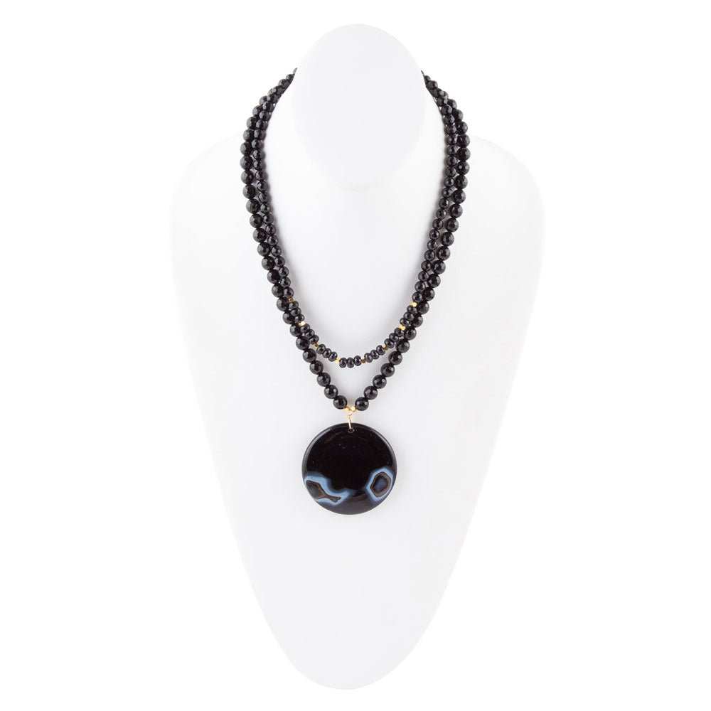 Xavier Black Onyx Pendant Necklace - Barse Jewelry - Flyclothing LLC