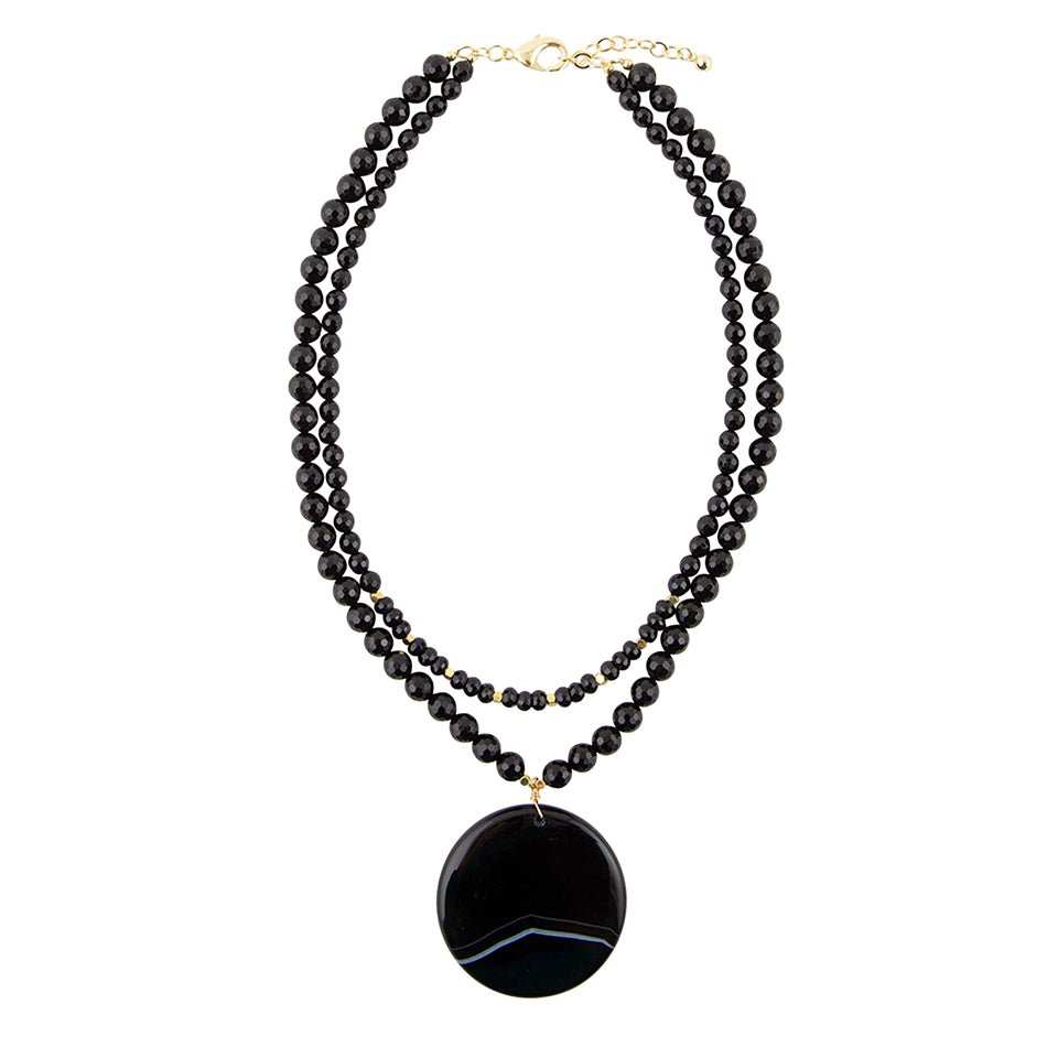 Xavier Black Onyx Pendant Necklace - Barse Jewelry - Flyclothing LLC