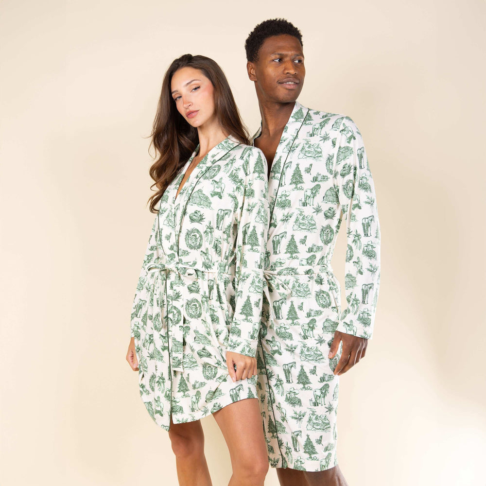 The Xmas In Texas | Western Toile Long Modal Robe - Shinesty - Flyclothing LLC