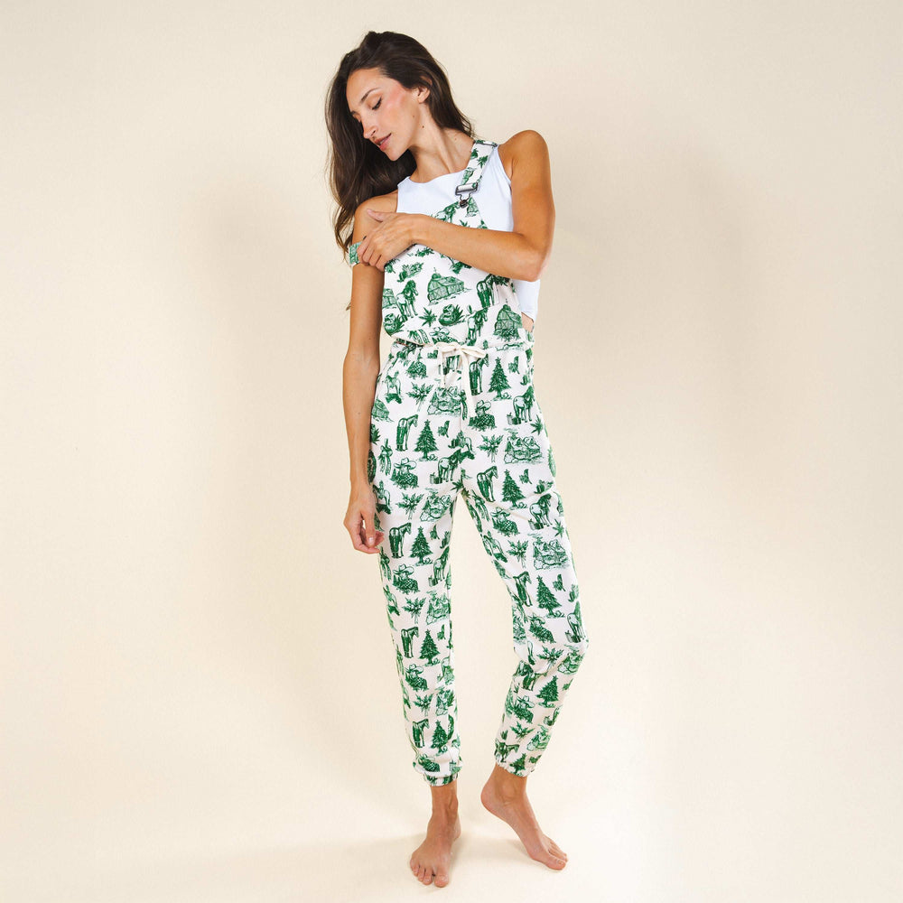 The Xmas In Texas | Western Toile Women's Pajamaralls® - Shinesty - Flyclothing LLC