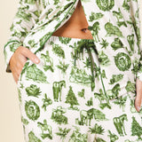 The Western Wonderland | Western Toile SleepDeep™ Women’s Long Sleeve Pajama Set - Shinesty - Flyclothing LLC