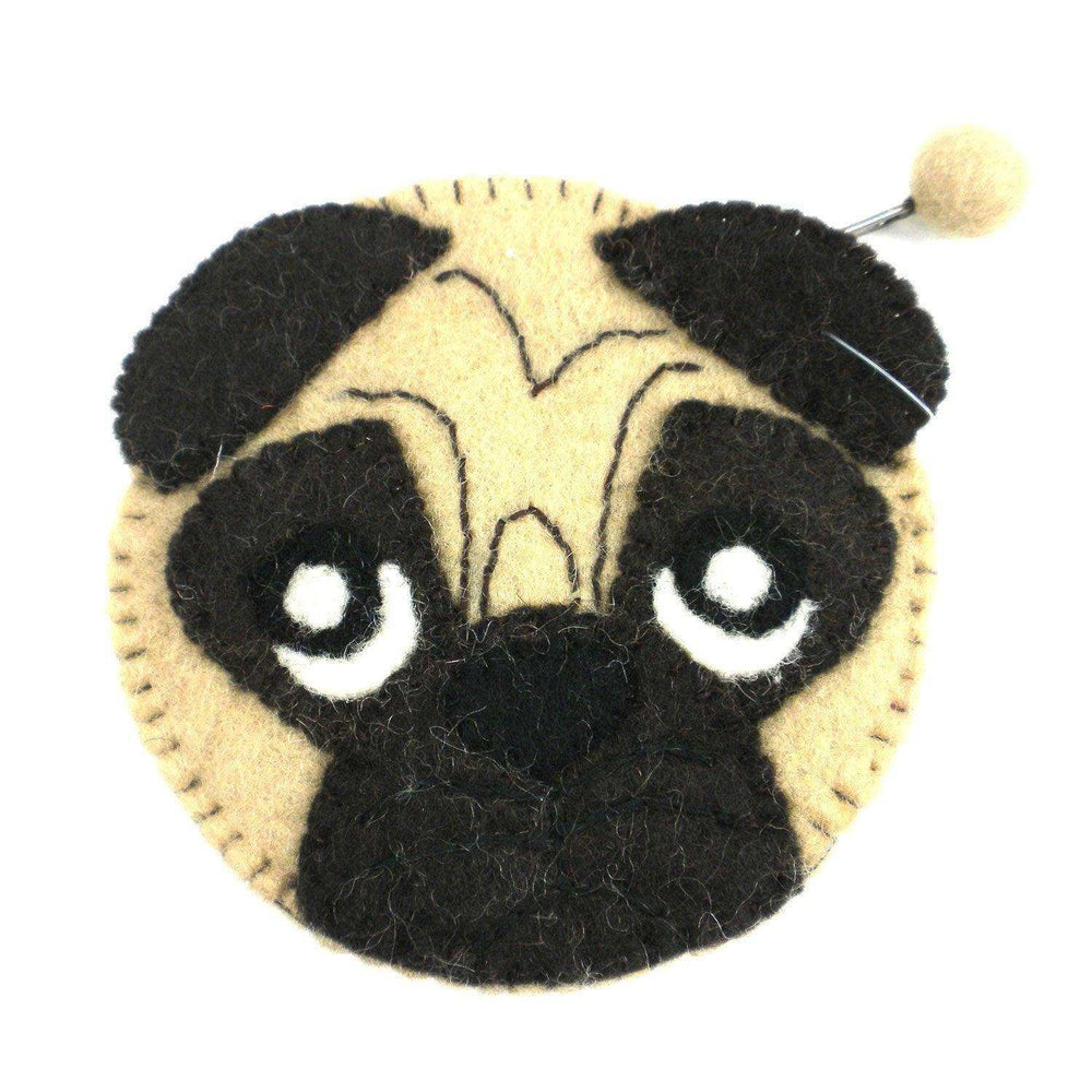 Pug Felt Clutch - Global Groove (P) - Global Groove (P) - Flyclothing LLC