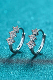 Sterling Silver Moissanite Huggie Earrings - Trendsi - Flyclothing LLC