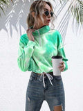 Tie-Dye Quarter Zip Dropped Shoulder Sweatshirt - Trendsi - Flyclothing LLC