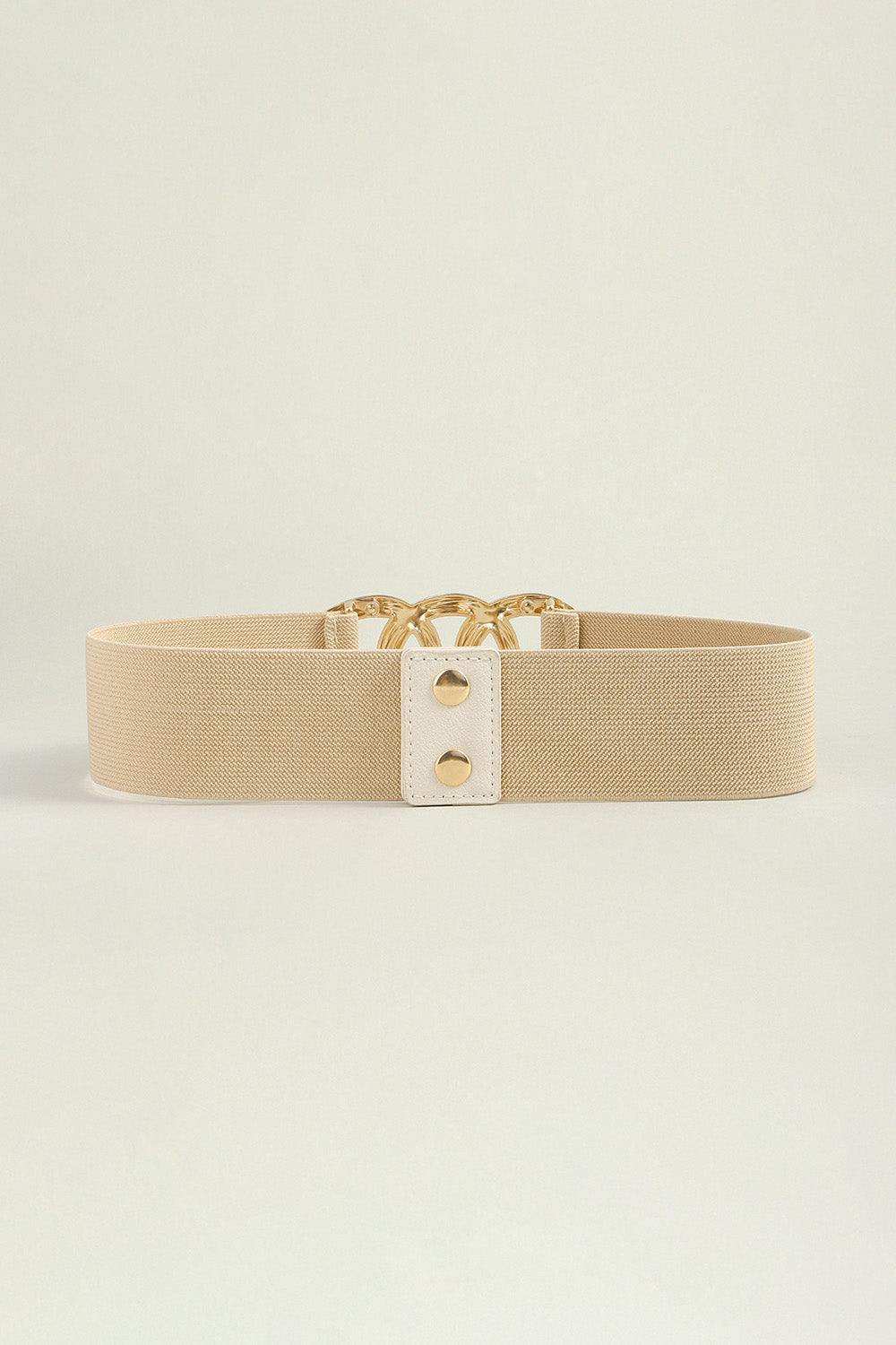 Zinc Alloy Buckle Elastic Wide Belt - Trendsi - Flyclothing LLC