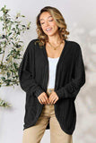 Basic Bae Full Size Ribbed Cocoon Cardigan - Trendsi - Flyclothing LLC