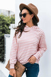 Horizontal Stripe Raglan Sleeve Hoodie - Trendsi - Flyclothing LLC