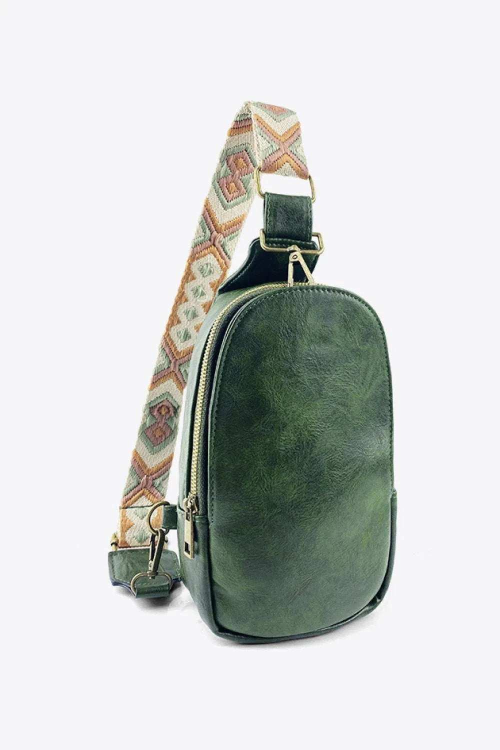 Adjustable Strap PU Leather Sling Bag - Trendsi - Flyclothing LLC